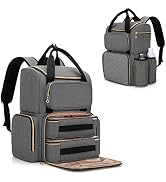 LUXJA Nail Polish Organizer (Backpack Version) Holds 70 Bottles and a Nail Lamp, Travel Nail Poli...