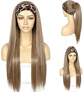 SAPPHIREWIGS Blonde Headband Wig for Women Highlight Honey Blonde Straight Synthetic Headband Wig...