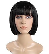 Bob Wig,Black Short Wigs SYXLCYGG Flame Retardant 10