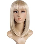 Bob Wig,Blonde Short Wigs SYXLCYGG Flame Retardant 14