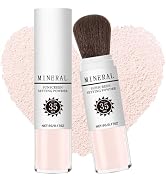 Sunscreen Setting Powder SPF 35, Mineral Brush Powder, Oil Control Natural Matte Finish Loose Pow...