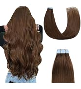 Sunya Tape in Human Hair Extensions 18 inches Silky Straight Remy Human Hair Seamless Skin Weft T...