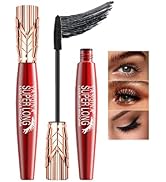 Mascara Black, Waterproof Long Lasting Smudge Proof Thicking Curling Lenthening Eyelash Makeup, 4...