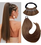 Kediciz Ponytail Extension Warp Around Pony Tail with Hair Tie 24inch Long Synthetic Yaki Straigh...