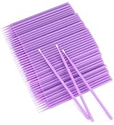 G2PLUS 500PCS Cotton Swabs, Purple Disposable Micro Applicators Brush for Makeup and Personal Car...