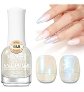 MIZHSE Nail Polish: 15Ml Mermaid Pearl Nail Polish Blue Aurora Effect Nail Polish, Fingernail and...