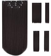 Brown Hair Extensions, Synthetic Hair Extensions Clip In 22