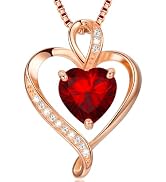 LAVUMO Heart Necklaces for Women 925 Sterling Silver Pendant Jewelry Necklace Silver Rose Gold Lo...