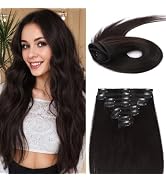 MY-LADY Clip In Hair Extensions Real Human Hair 16 Inch 8pcs Remy Real Hair Extension Clip ins #1...