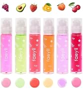 Bekoeen 6PCS Roll On Lip Gloss Set, Fruity Flavors Moisturizing Lip Oil,Kids Lip care,Transparent...