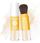 Meilury Sunscreen Setting Powder SPF 35, Mineral Brush Powder, Oil Control Natural Matte Finish L...