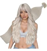 Hetto U Tip Hair Extensions Human Hair Blonde Ktip Hair Extensions Real Human Hair Platinum Blond...