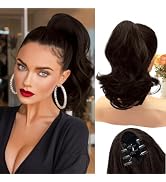 NAYOO Claw Clip Ponytail Extension Dark Brown 12