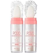 2 Pcs Fairy Highlight Makeup Stick, Polvo De Magic Hadas Patting Powder, Body Shimmer Face Blushe...
