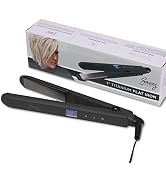 Sassy 1” Titanium Flat Iron, Adjustable Heat Hair Straightener with Ion Generator, Liquid Crystal...