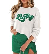 MARZXIN Women 2024 Casual Holiday Sweaters Long Sleeve Round Neck Slogan Pullover Sweater Tops Me...