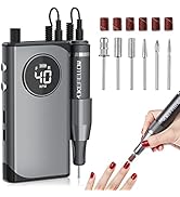 YOKE FELLOW Acrylic Nail Drill, 40000rpm Portable Nail Drill with HD LCD Display Professional E F...