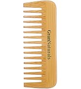 GranNaturals Wide Tooth Wooden Comb - Natural Wood Detangler for Wet or Dry Hair - Prevents Tangl...
