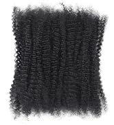 16 Inch Afro Kinky Curly Human Hair Bulk For Permanent Micro Locs/Twisits/Braids/Repair Locs Afro...