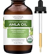 Velona Amla Oil USDA Certified Organic - 4 oz (With Dropper) | 100% Pure and Natural Carrier Oil ...