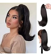 Cisyia Ponytail Extension Claw Clip in Hairpiece Natural Ponytail for Women Straight Synthetic Ha...