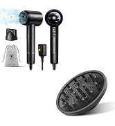 Ionic Hair Dryer High Speed Blow Dryer with 110000 RPM Brushless Motor Fast Drying (Black) + Hair...