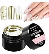 Makartt Chrome Gel Nail Polish, 8ml Metallic Gel Nail Polish, Gold 3D Metal Painting Gel for Nail...