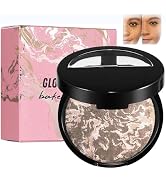 AKARY Baked Powder Foundation, Oil Control Correcting Powder Foundation, Buildable Light to Mediu...