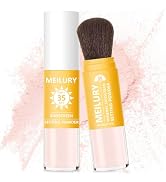 Meilury Sunscreen Setting Powder SPF 35, Mineral Brush Powder, Oil Control Natural Matte Finish L...