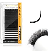 NAGARAKU Double Tips Ellipse Eyelash Extensions Lighter Thinner Flat Split Tips Individual Lash 0...