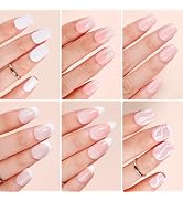 Makartt Press On Nails Short, 6 Styles Fake Nails with Glue, 144pcs Press on Nails for women Acry...