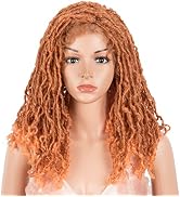 Style Icon 15.5”Short Faux Locs Wig with Baby Hair Synthetic Dreadlock Wig Natural Looking Handma...