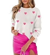 MARZXIN Women 2024 Casual Holiday Sweaters Long Sleeve Round Neck Slogan Pullover Sweater Tops Me...