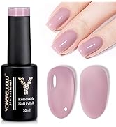 YOKE FELLOW Sheer Nude Gel Nail Polish, 10ml Milky Rose Purple Gel Nail Polish LED UV Gel Soak Of...