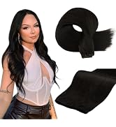 black human hair extensions sew in