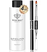 Modelones Poly Nail Extension Gel Kit Slip Solution for Nails with Dual-Ended Nail Brush Anti-Sti...