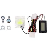 Yosoo PC 3 Way Flow Meter Digital Thermometer, Computer Water Cooling System Kit with Two Connect...