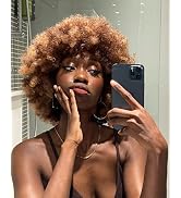 ANNISOUL Afro Wigs for Black Women Short Curly Afro Kinky Wig 70s Bouncy Huge Fluffy Puff Wigs Pr...