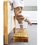 Wooden Step Stool, Solid Portable Wooden Bedside Step Stool, Kitchen Height Step Stools, Kitchen/...
