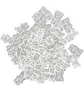 50pcs Nail Polish Color Card Transparent Acrylic Cute Cartoon Bear Shaped Nail Art Color Display ...