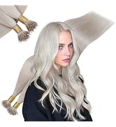 Hetto Nano Hair Extensions Human Hair Platinum Blonde Nano Bead Hair Extensions Invisible Nano Ti...