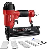 WORKPRO Pneumatic Brad Nailer, 18 GA, 2 in 1 Nail Gun and Crown Stapler, with 400pcs Nails/ 300pc...