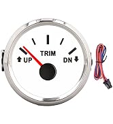 Aramox Marine Boat Trim Gauge, 52mm Marine Boat Trim Gauge UP DN IP67 Waterproof Red Backlight 0‑...