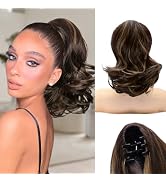 NAYOO Claw Clip Ponytail Extension Brown 12