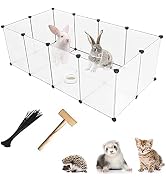kathson Plastic Small Pet Playpen,Portable Bunny Pen,13.8