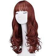 Wigs Women Long ,Auburn Wavy Wig 22