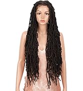 Style Icon 32”Faux Locs Wig Long Dreadlock Wig with Baby Hair Goddess Wigs Synthetic Twist Hair W...