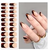 Oauee Semi Cured Gel Nail Strips | Built-In Gel Top Coat | UV Light Required | Salon Quality, Eas...