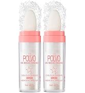 2 Pcs Fairy Highlight Makeup Stick, Polvo De Magic Hadas Patting Powder, Body Shimmer Face Blushe...