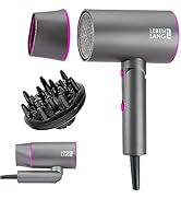 LEBENLANG Ionic Hair Dryer, 1875W - Foldable, Portable, Compact, Mini, Travel, Diffuser, Curly Hair